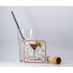 Stickdatei ITH - Untersetzer Cosmopolitan
